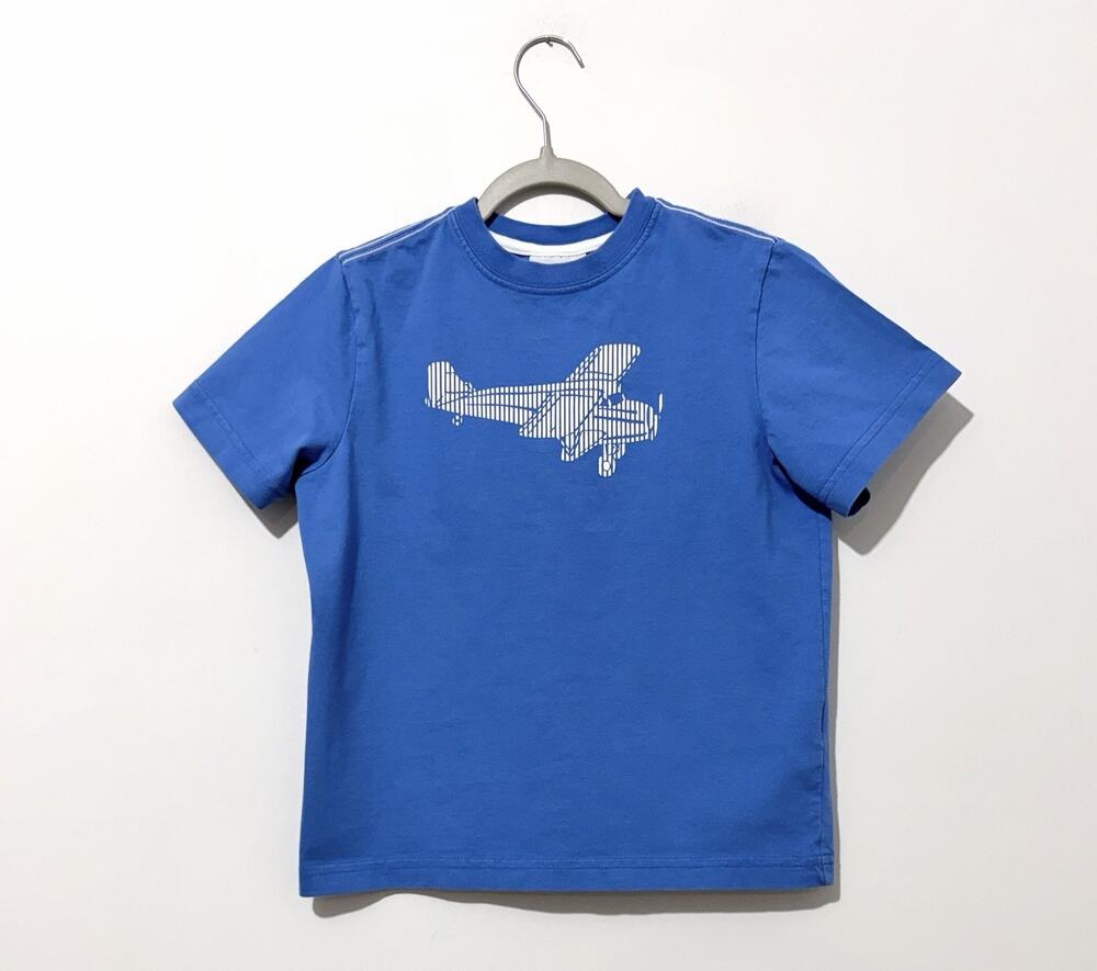 Hanna Andersson Boys T Shirt 120 US 6-7 Blue Crew Neck Short Sleeve Print